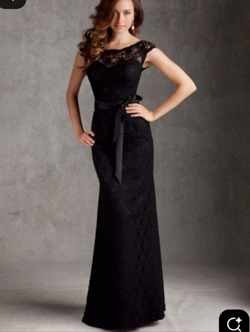 Morilee Madeline Gardner Women's Black Formal Gown Evening Dress Dark Retro Sz 6
